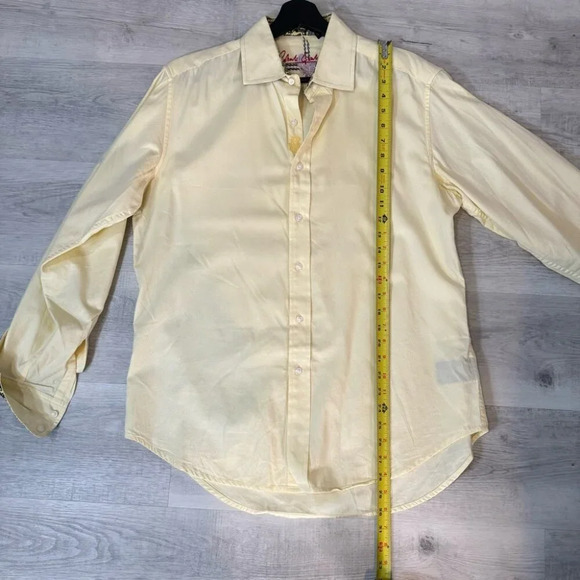 Robert Graham Butter Yellow Casual Button Down with Fun Graphic Print Size M - Picture 7 of 16